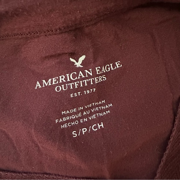 American Eagle Outfitters Burgundy Ladder V-Neck Tank Top - Picture 5 of 5